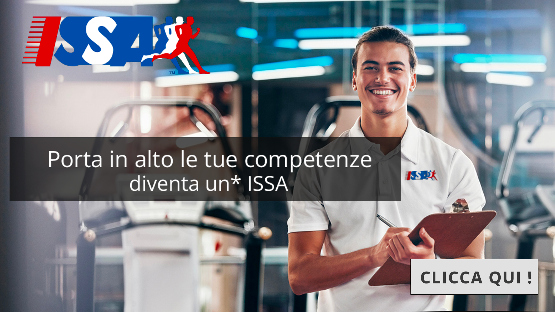 l'offerta di corsi ISSA per diventare personal trainer